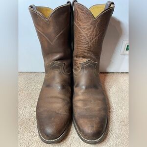 Justin Boots Dark Brown Western Cowboy Boots